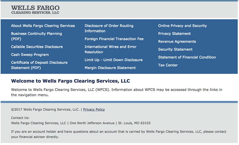 Wells Fargo Clearing Services LLC site